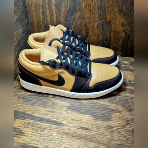 Nike‎ Air Jordan 1 Low Flax Baroque Brown HQ3603-201 Men's Size 10.5